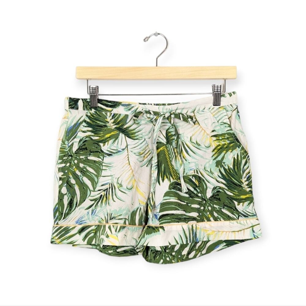Tabitha Webb Sleepwear Tropical Leaf Print Pajama Sleep Shorts Size M